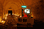Photograph of the Ruins in ASCII sculpture inside an Atlanta, Georgia tunnel. Thumbnail.