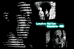 Composite of several close-up photographs of Ruins in ASCII's displays; the bare 9-inch paper white phosphor CRT, and the 2x20 POS VFD. Thumbnail.